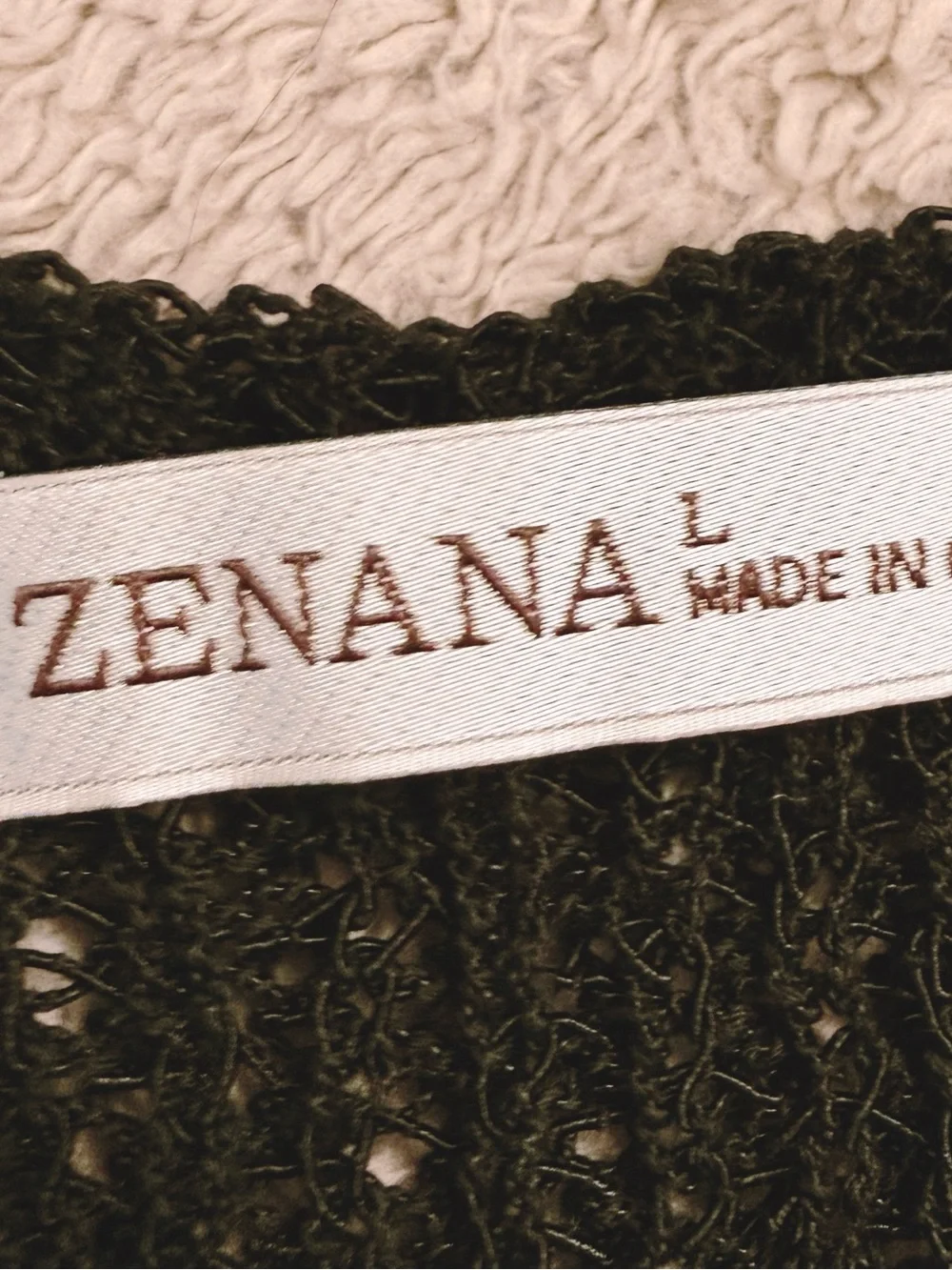 NWOT Zenana Black Hook & Eye Open Knit Sleeveless Sweater Vest, Size Large - Picture 7 of 9